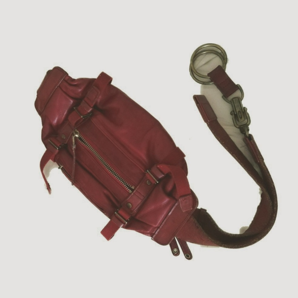 Vintage leather hip pack crossbody leather(COPY)